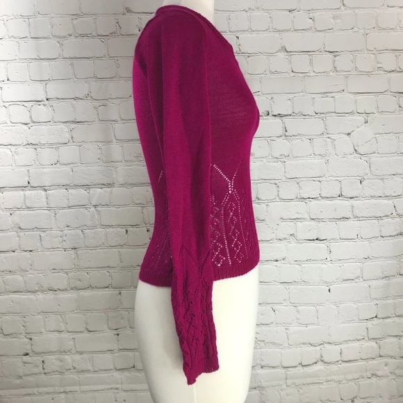 Vintage Ceny Pink Pullover Long Sleeve Sweater - Size Small - Picture 2 of 7
